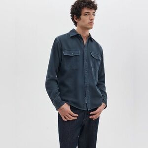 Rag & Bone Navy Button Down Shirt
